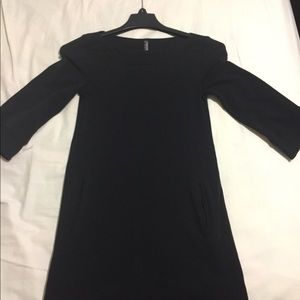 Black sweatshirt style dress